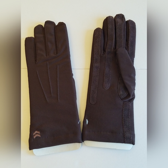 NIB Vintage Isotoner Warm Classic Gloves Knit Lined One Size Brown - Picture 5 of 8
